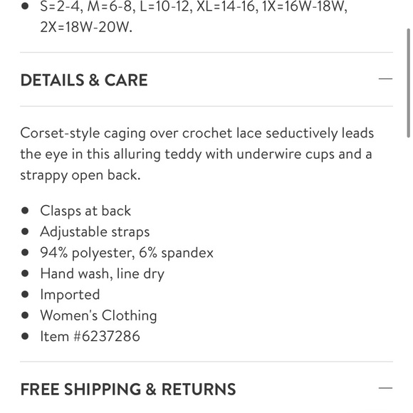 NWT Oh la la Cheri Carmella lace teddy - Picture 6 of 6